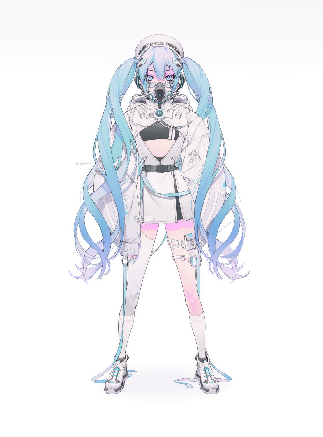 Mazamuno Vocaloid Hatsune Miku Garter Headphones Thighhighs 1035345 Yandere